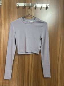 Zara Long Sleeve Crop Top