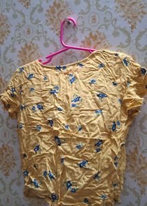 BUY 1GET 1 FREE yellow top with floral design