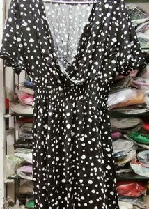 Chic Polka Dot Midi Dress