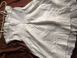 White Ruffled Mini Dress