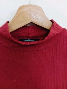 Ribbed Mock Neck Bodysuit