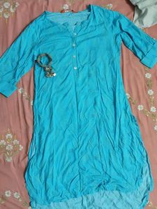 Beautiful Blue Printed Kurta