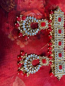 Red Kundan Jewelry Set