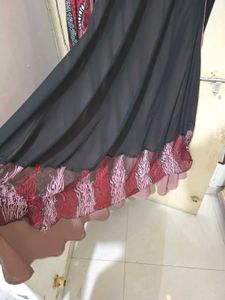 Elegant Abaya Style Gown with Embellishments