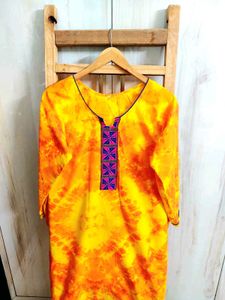 Vibrant Tie-Dye Cotton Kurta size-42-44