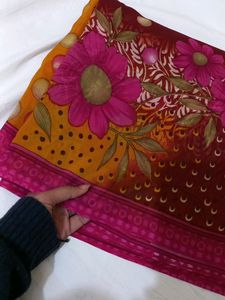MULTI COLOUR PRINTED Saree