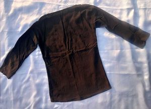 Floral Print Black Long Sleeve Top
