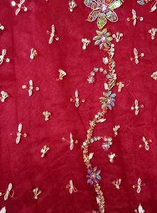 Stunning Maroon Embroidered Lehenga