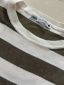 Striped Sleeveless Knit Top