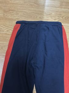 Women Navy Blue Joggers with Red Accents