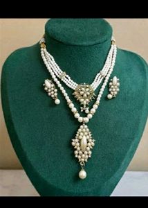 stylish✨ Pearl Necklace Set🤍🎀