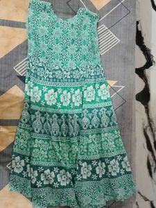 Bohemian Green Floral Print Maxi Dress