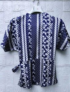 New with tag Art Korean Cute Wrap Top
