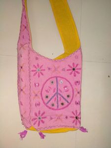 PINK COLOUR BIG SLING BAG FOR GIRLS