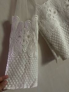 Sheer Lace Sleeve Top/Blouse