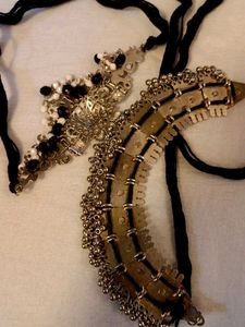 combo of 2 Oxidized Silver Necklace &amp; Earring Set