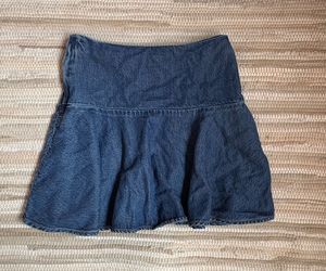 Denim Flared Skirt