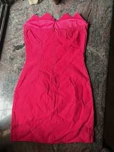 Vibrant Pink Strapless Dress