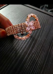 Stunning Rose Gold Bracelet with Pink Stones