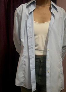 Light Blue Classic Button-Up Shirt