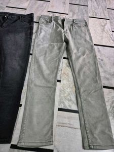 Men's Jeans - Grey &amp; Black