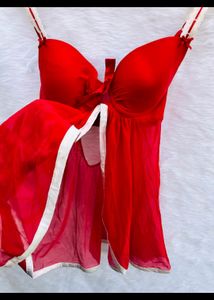 Red santa babydoll