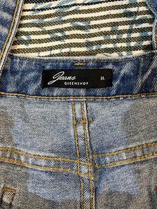 Distressed Denim Overalls