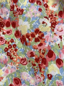 pure cotton Floral Print Puff Sleeve Top