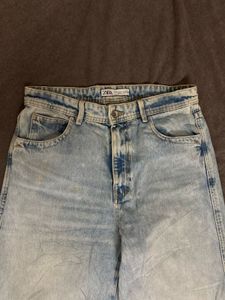 ZARA Light Wash Wide Leg Jeans