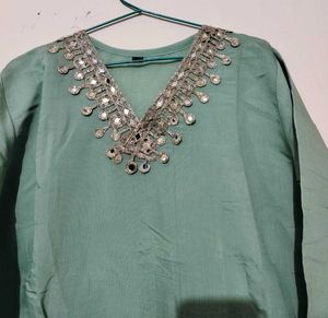 Elegant sea  Green Kurta