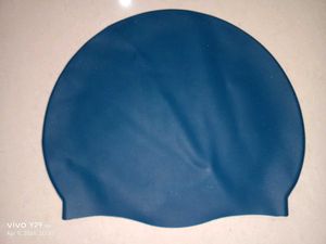 Decathlon Navy Blue Silicone Swim Cap