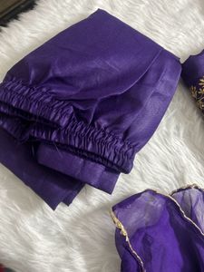 Elegant Purple Embroidered Suit Set