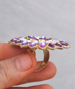 Beautiful Kundan Colourfull 5 Big Rings