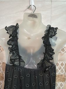 Black Ruffle Mini Dress
