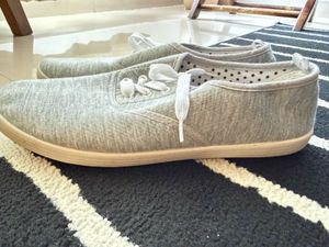 Comfortable Grey Lace-Up Sneakers