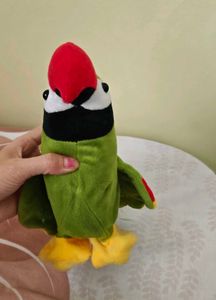 Cute Green Parrot Plush Toy