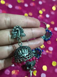 3 Jhumka Earrings Set for nauratri