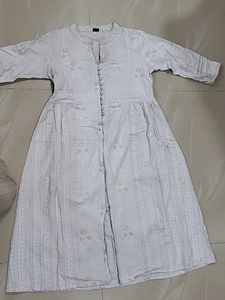 Elegant Embroidered Cotton Kurta