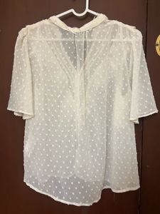 Sheer Button-Up Blouse| Never worn| Brand n