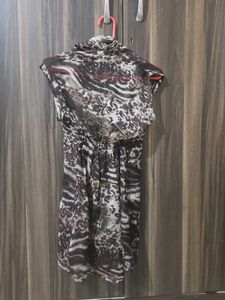 Chic Animal Print Sheath Dress