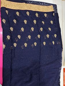 Designer Saree With 5xl Blouse