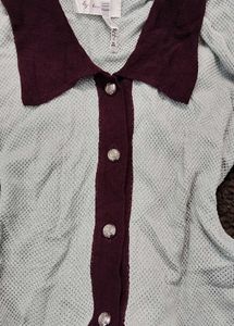 y2k Vintage Style Collared Top