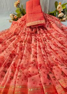 Floral Chiffon Saree