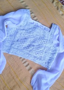 Crosiya Top LAVENDER COLOUR, Cute Top