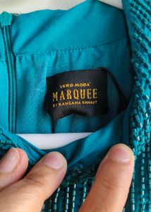 Chic Teal Sleeveless Mini Dress sequence