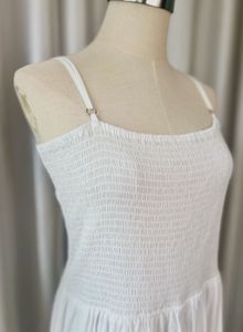 Elegant White Sundress with Spaghetti Straps