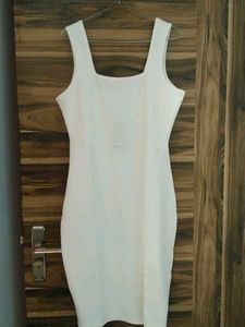 Chic Square Neck Sleeveless White Mini Dress
