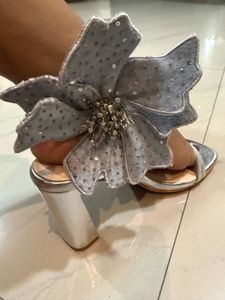 Kresha Bajaj x Cai Sparkling Floral Heeled Sandals