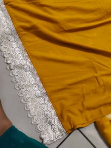 Embroidered Yellow Kurta Set with Dupatta