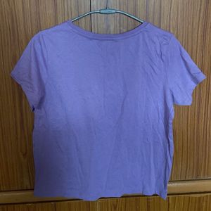 Comfortable Lavender Basic T-Shirt